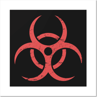 Distressed Zombie Apocalypse Biohazard Sign Posters and Art